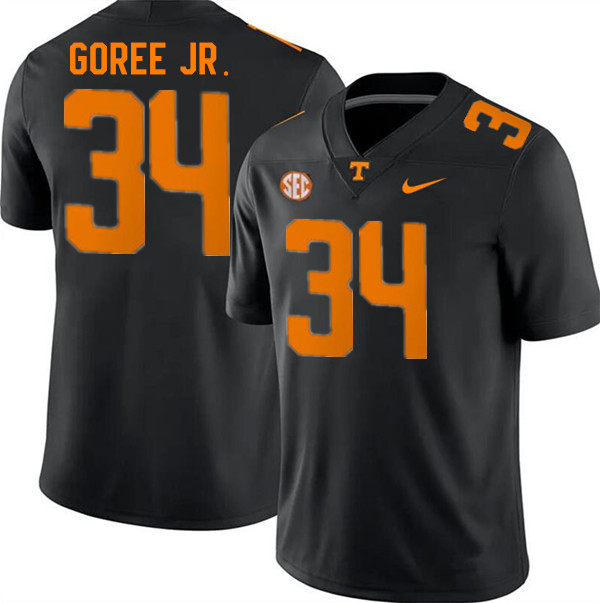 Men #34 Marcus Goree Jr. Tennessee Volunteers College Football Jerseys Stitched-Black